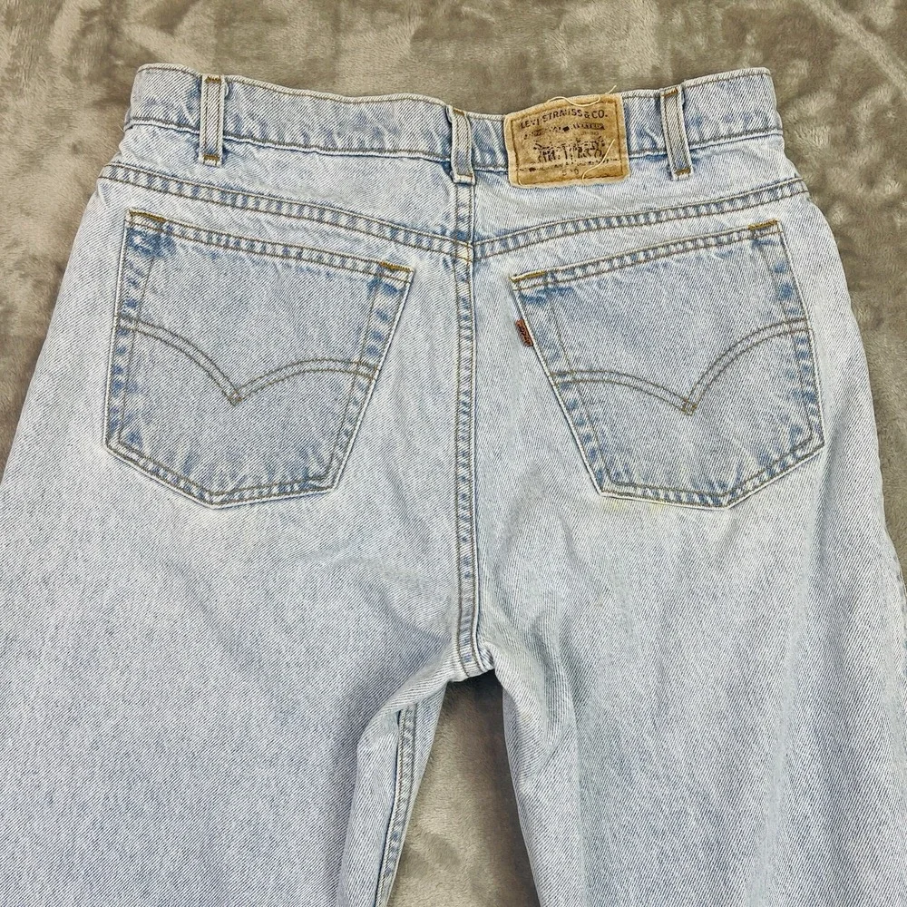 Vintage Mens Levis Jeans Relaxes Fit 540‎ 34x30 Light Faded Blue